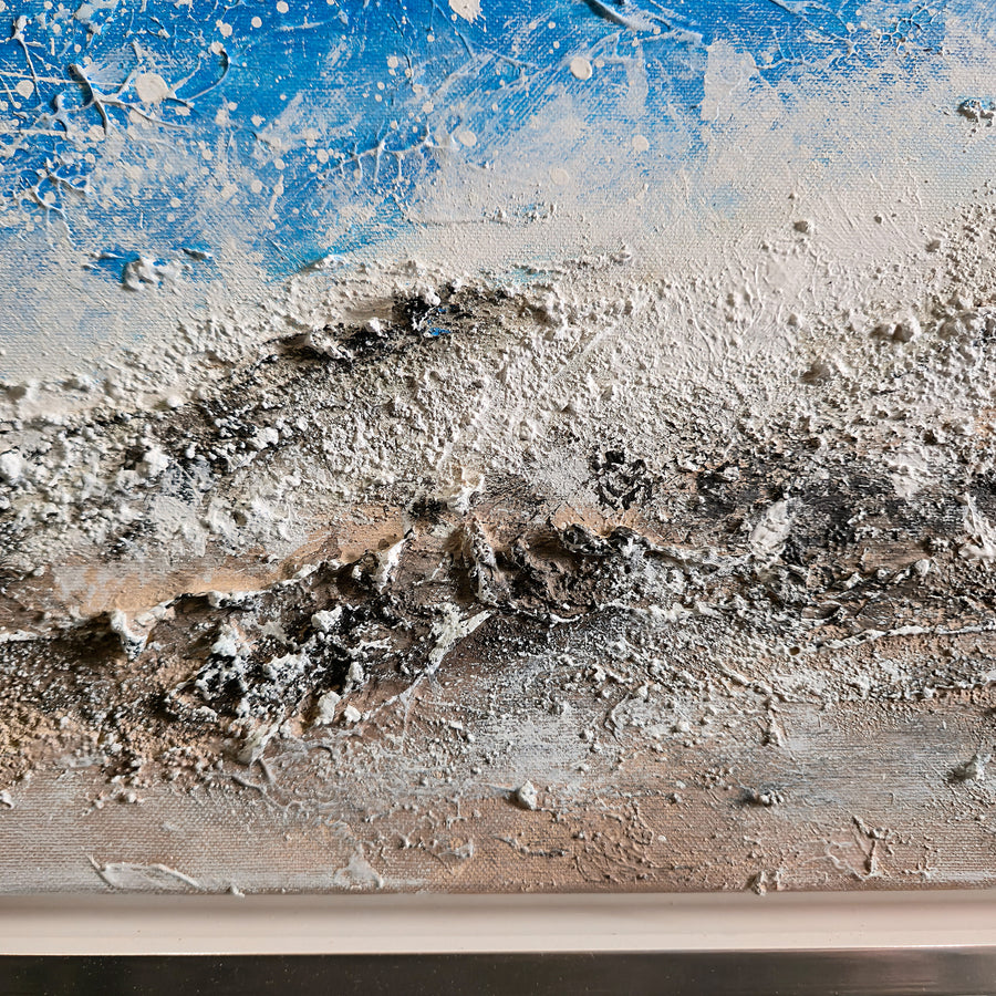 ORIGINÁL - Abstrakně malovaný obraz moře - XXL FORMÁT