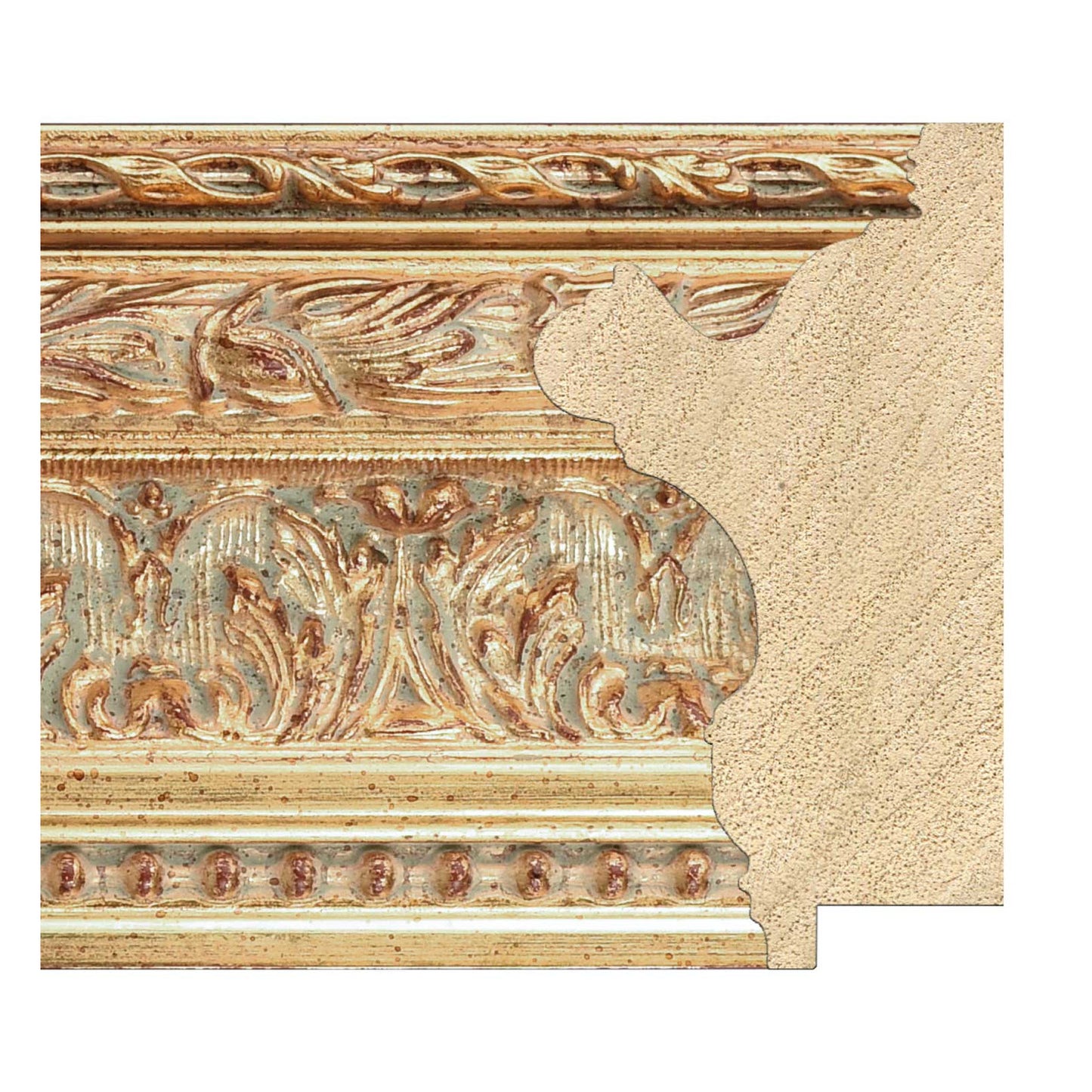 Rám  GARCIA - GOLD - Metalic antique - Masivní Rám