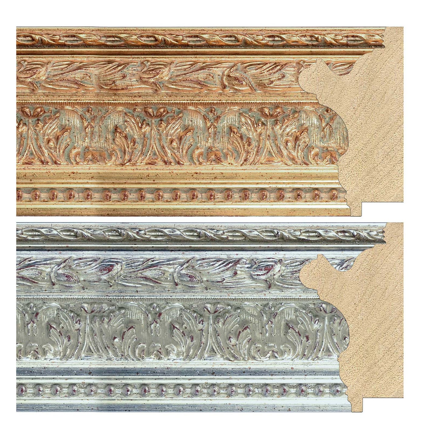Rám  GARCIA - GOLD - Metalic antique - Masivní Rám